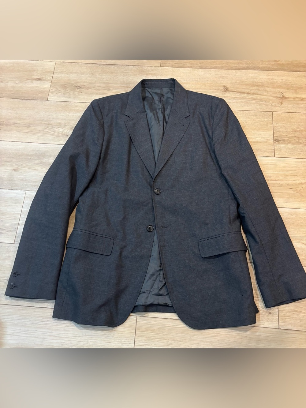 A.P.C. Blazer Size XL Slim Fit Gray Wool Serges Sport Jacket 42 L Tiny Hole